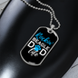 Rockin' Beagle Dad Life Necklace Stainless Steel or 18k Gold Dog Tag 24" Chain-Express Your Love Gifts