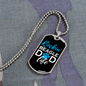 Rockin' Beagle Dad Life Necklace Stainless Steel or 18k Gold Dog Tag 24" Chain-Express Your Love Gifts