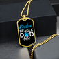 Rockin' Beagle Dad Life Necklace Stainless Steel or 18k Gold Dog Tag 24" Chain-Express Your Love Gifts