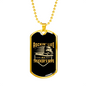 Rockin' Life As A Trucker'S Wife Dog Tag Stainless Steel or 18k Gold 24" Chain-Express Your Love Gifts
