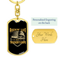 Rockin' Life As A Trucker'S Wife Swivel Keychain Dog Tag Stainless Steel or 18k Gold-Express Your Love Gifts