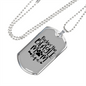 Rockin' the Beagle Mom Life Necklace Stainless Steel or 18k Gold Dog Tag 24" Chain-Express Your Love Gifts