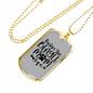Rockin' the Beagle Mom Life Necklace Stainless Steel or 18k Gold Dog Tag 24" Chain-Express Your Love Gifts