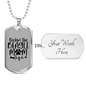 Rockin' the Beagle Mom Life Necklace Stainless Steel or 18k Gold Dog Tag 24" Chain-Express Your Love Gifts