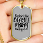Rockin' the Beagle Mom Life Necklace Stainless Steel or 18k Gold Dog Tag 24" Chain-Express Your Love Gifts