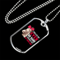 Rolled Eyes Horse Necklace Stainless Steel or 18k Gold Dog Tag 24" Chain-Express Your Love Gifts