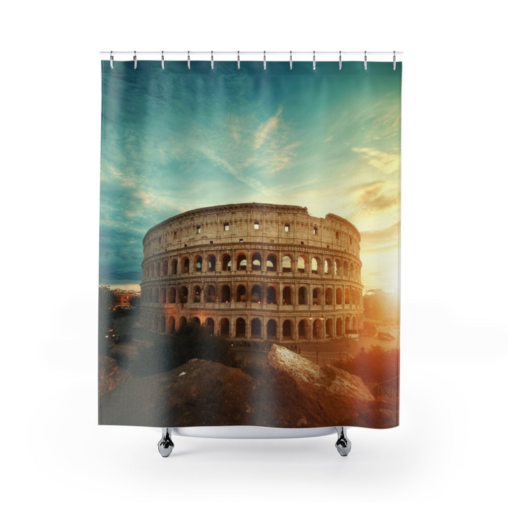 Roman Coliseum Stylish Design 71" x 74" Elegant Waterproof Shower Curtain for a Spa-like Bathroom Paradise Exceptional Craftsmanship-Express Your Love Gifts