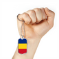 Romania Flag Necklace Stainless Steel or 18k Gold Dog Tag 24" Chain-Express Your Love Gifts