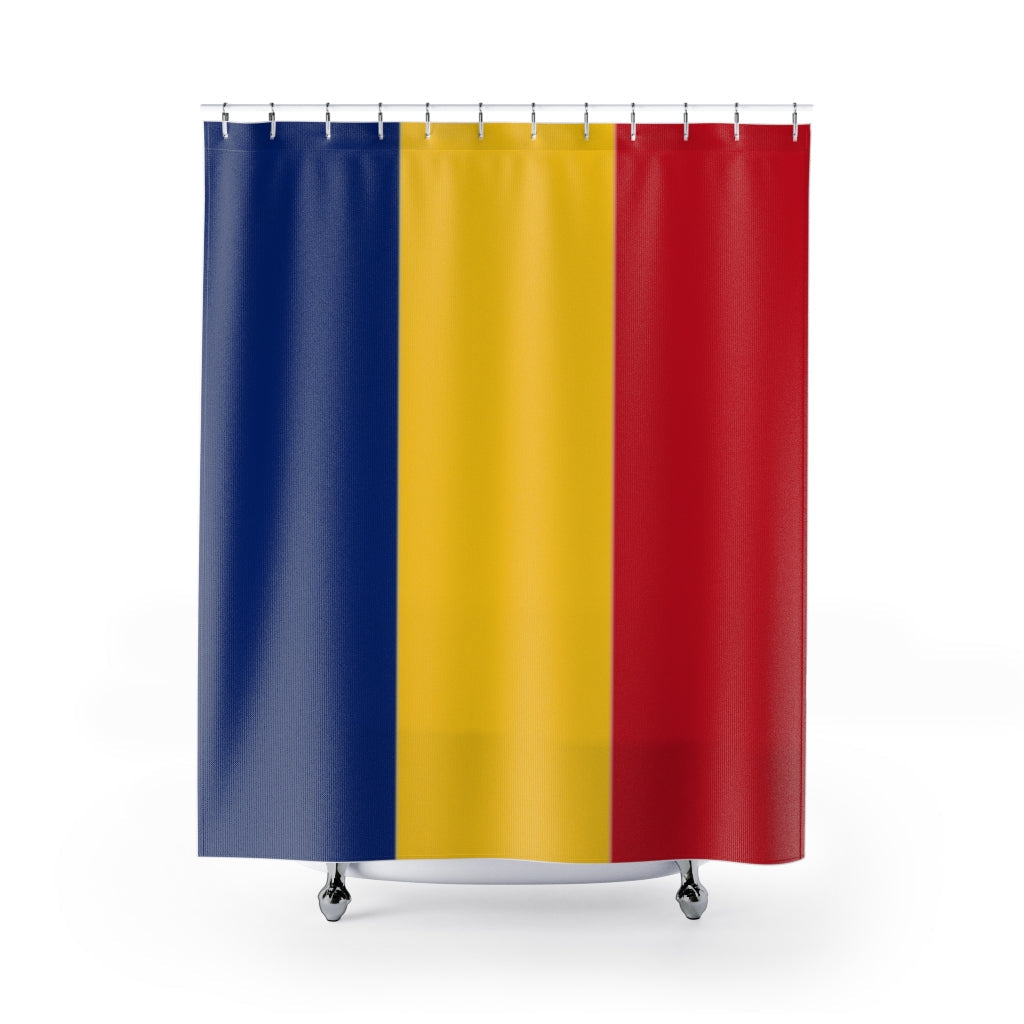 Romania Flag Stylish Design 71" x 74" Elegant Waterproof Shower Curtain for a Spa-like Bathroom Paradise Exceptional Craftsmanship-Express Your Love Gifts