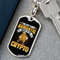 Romantic Crypto Crypto Keychain Stainless Steel or 18k Gold Dog Tag Keyring-Express Your Love Gifts