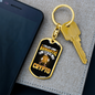 Romantic Crypto Crypto Keychain Stainless Steel or 18k Gold Dog Tag Keyring-Express Your Love Gifts