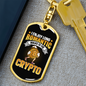 Romantic Crypto Crypto Keychain Stainless Steel or 18k Gold Dog Tag Keyring-Express Your Love Gifts
