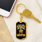 Romantic Crypto Crypto Keychain Stainless Steel or 18k Gold Dog Tag Keyring-Express Your Love Gifts