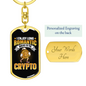 Romantic Crypto Crypto Keychain Stainless Steel or 18k Gold Dog Tag Keyring-Express Your Love Gifts