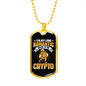 Romantic Crypto Crypto Necklace Stainless Steel or 18k Gold Dog Tag 24" Chain-Express Your Love Gifts