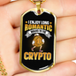 Romantic Crypto Crypto Necklace Stainless Steel or 18k Gold Dog Tag 24" Chain-Express Your Love Gifts