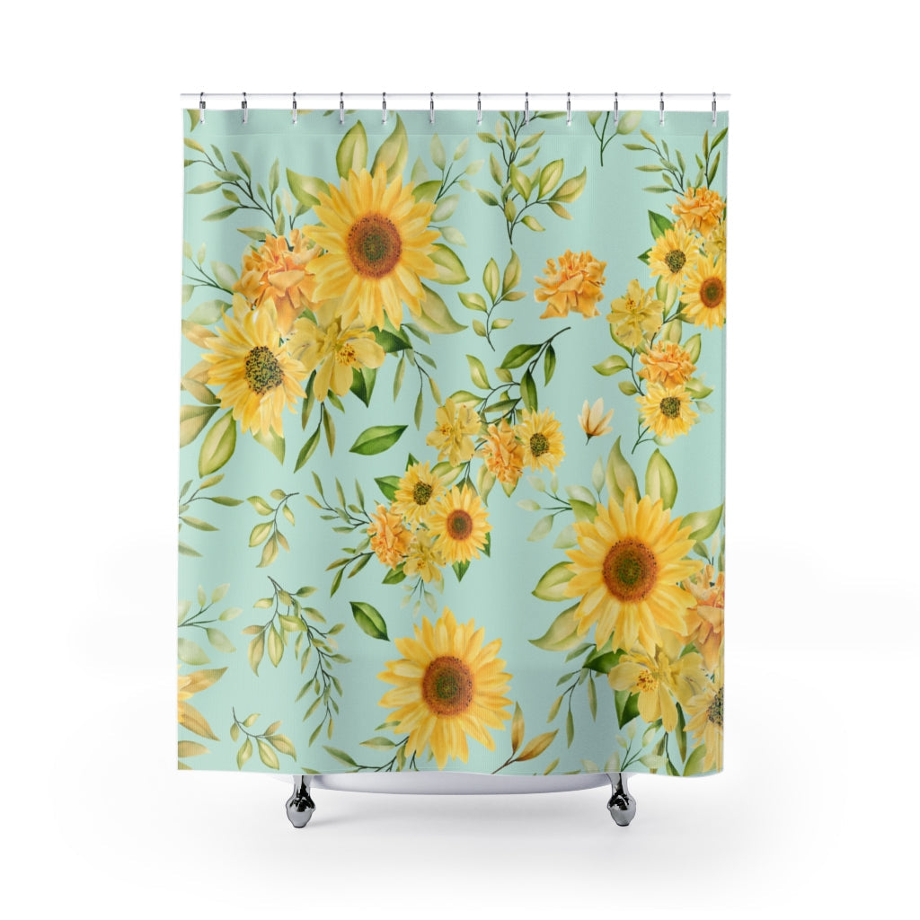 Romantic Floral Watercolor Stylish Design 71" x 74" Elegant Waterproof Shower Curtain for a Spa-like Bathroom Paradise Exceptional Craftsmanship-Express Your Love Gifts