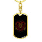Ronin Mask Devil Keychain Dog Tag Stainless Steel or 18k Gold-Express Your Love Gifts
