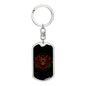 Ronin Mask Devil Keychain Dog Tag Stainless Steel or 18k Gold-Express Your Love Gifts