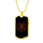 Ronin Mask Devil Necklace Stainless Steel or 18k Gold Dog Tag 24" Chain-Express Your Love Gifts