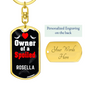 Rosella Bird Keychain Stainless Steel or 18k Gold Dog Tag Keyring-Express Your Love Gifts