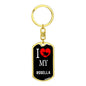 Rosella Bird Lover Keyring Keychain Stainless Steel or 18k Gold-Express Your Love Gifts