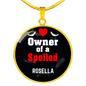 Rosella Bird Owner Necklace Circle Pendant Stainless Steel or 18k Gold 18-22"-Express Your Love Gifts