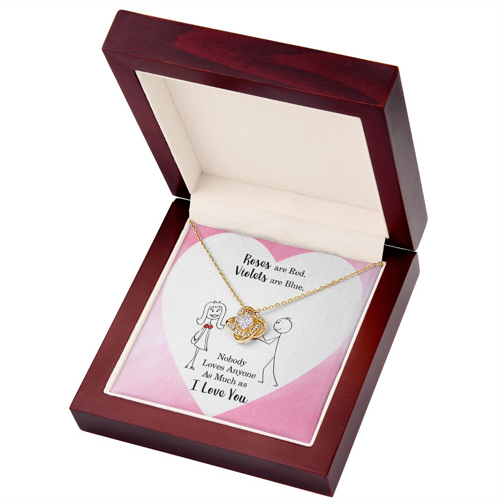 Roses are Red Infinity Knot Necklace Message Card-Express Your Love Gifts