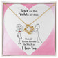 Roses are Red Infinity Knot Necklace Message Card-Express Your Love Gifts