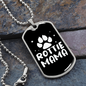 Rottie Mama Necklace Stainless Steel or 18k Gold Dog Tag 24" Chain-Express Your Love Gifts