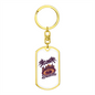 Roulette Gambler Keychain Stainless Steel or 18k Gold Dog Tag Keyring-Express Your Love Gifts