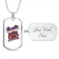 Roulette Gambler Necklace Stainless Steel or 18k Gold Dog Tag 24-Express Your Love Gifts
