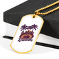 Roulette Gambler Necklace Stainless Steel or 18k Gold Dog Tag 24-Express Your Love Gifts