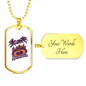 Roulette Gambler Necklace Stainless Steel or 18k Gold Dog Tag 24-Express Your Love Gifts