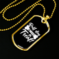 Ruff Day Necklace Stainless Steel or 18k Gold Dog Tag 24" Chain-Express Your Love Gifts