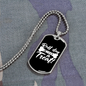 Ruff Day Necklace Stainless Steel or 18k Gold Dog Tag 24" Chain-Express Your Love Gifts