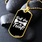 Ruff Day Necklace Stainless Steel or 18k Gold Dog Tag 24" Chain-Express Your Love Gifts