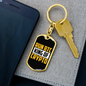Run BTC Crypto Keychain Stainless Steel or 18k Gold Dog Tag Keyring-Express Your Love Gifts