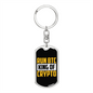 Run BTC Crypto Keychain Stainless Steel or 18k Gold Dog Tag Keyring-Express Your Love Gifts