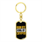 Run BTC Crypto Keychain Stainless Steel or 18k Gold Dog Tag Keyring-Express Your Love Gifts