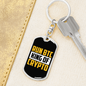 Run BTC Crypto Keychain Stainless Steel or 18k Gold Dog Tag Keyring-Express Your Love Gifts
