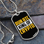 Run BTC Crypto Necklace Stainless Steel or 18k Gold Dog Tag 24" Chain-Express Your Love Gifts