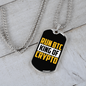 Run BTC Crypto Necklace Stainless Steel or 18k Gold Dog Tag 24" Chain-Express Your Love Gifts