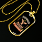 Runner Catcher Hunter Hunting Necklace Stainless Steel or 18k Gold Dog Tag 24"-Express Your Love Gifts