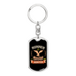 Runner Catcher Hunter Keychain Stainless Steel or 18k Gold Dog Tag Keyring-Express Your Love Gifts
