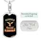 Runner Catcher Hunter Keychain Stainless Steel or 18k Gold Dog Tag Keyring-Express Your Love Gifts