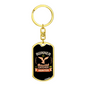 Runner Catcher Hunter Keychain Stainless Steel or 18k Gold Dog Tag Keyring-Express Your Love Gifts