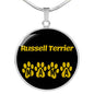 Russell Terrier Mama Circle Necklace Stainless Steel or 18k Gold 18-22" Dog Owner Lover-Express Your Love Gifts