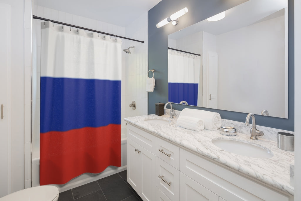 Russia Flag Stylish Design 71" x 74" Elegant Waterproof Shower Curtain for a Spa-like Bathroom Paradise Exceptional Craftsmanship-Express Your Love Gifts