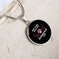 Russian Blue Cat Circle Necklace Stainless Steel or 18k Gold 18-22"-Express Your Love Gifts